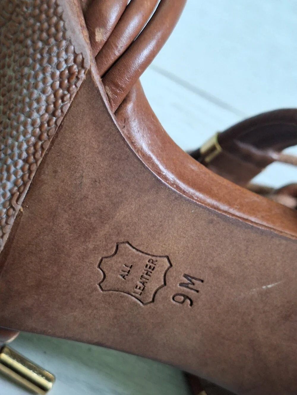 Tory Burch Audrianna Brown Leather heels 9 M